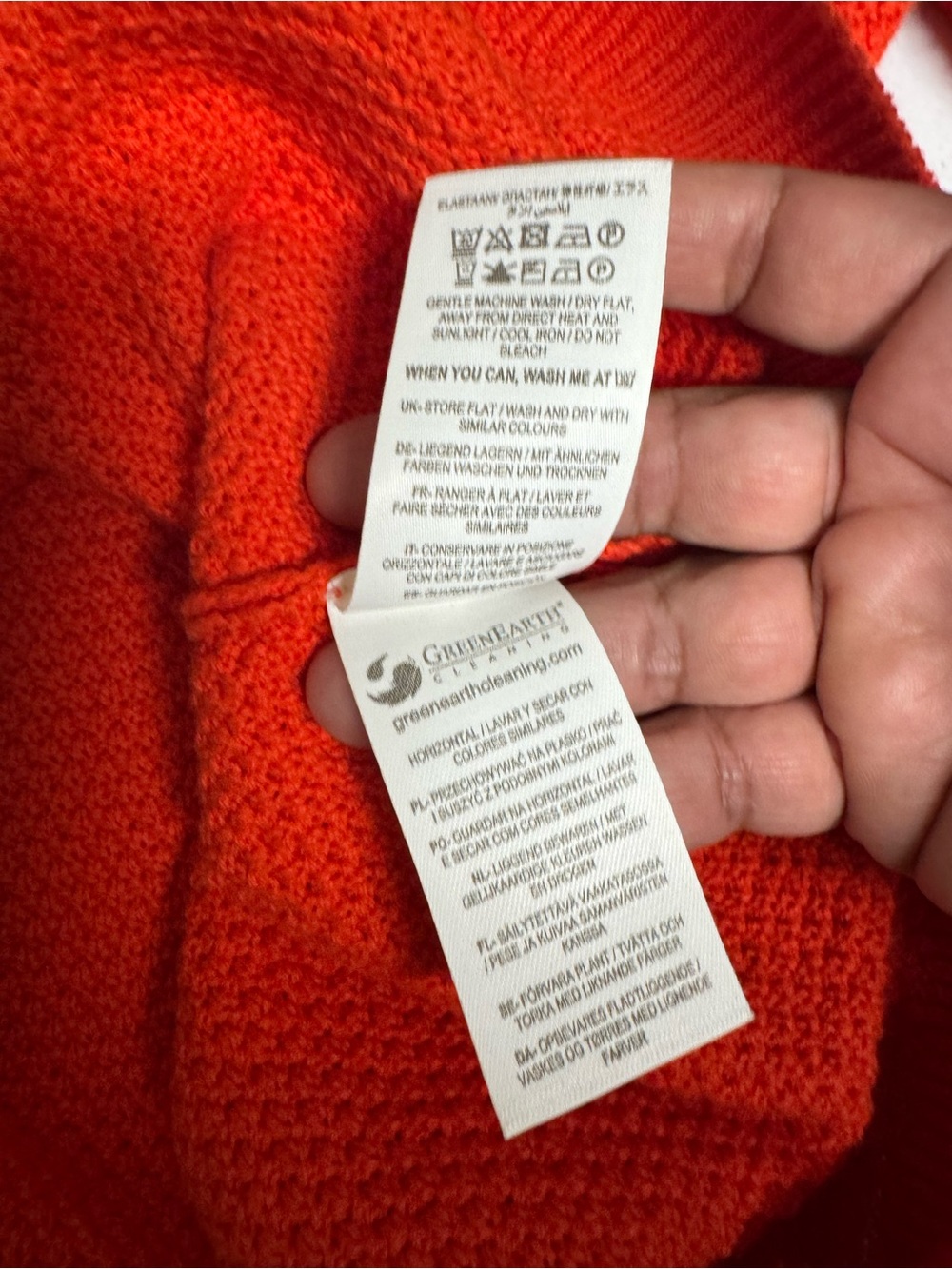 Boden Bright orange  Crewneck Sweater with Decorative Shoulder Buttons - Picture 9 of 9